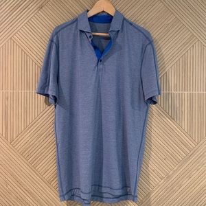 Heathered royal blue LULULEMON polo shirt. SIZE XL